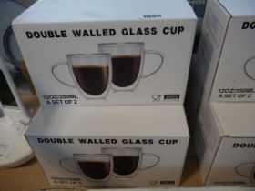 3 packs of 2 double walled thermo glasses