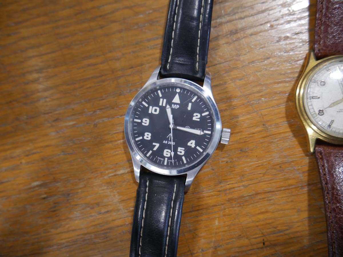 Swiss made gents wristwatch, marked, 'AS2063MP' with Odeon 17 jewels Incabloc antimagnetic - Image 3 of 3