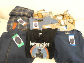+VAT Approx. 20 items of mens and womens clothing to include jumpers, shirts ect.