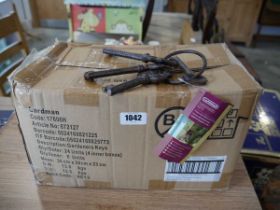 Box containing approx. 24 sets of Gardman gardener's keys