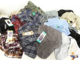 +VAT Approx. 16 items of mens and womens clothing to include trousers, tops, shirts ect.