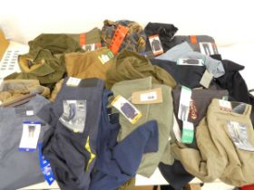 +VAT Approx. 20 items of mens clothing to include trousers, jumpers, shorts ect.