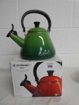 +VAT Le Creuset 1.6L kettle in green in box