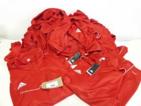 +VAT Approx. 15 Adidas 1/4 zip training tops in red