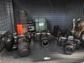 Various 35mm film cameras incl. Nikon F4, 2 Nikon F301s and Sigma 28-70mm lens