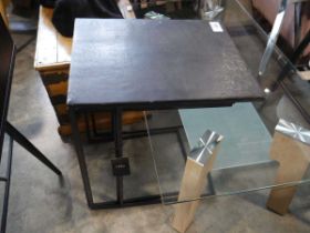 +VAT 2 nesting slate top coffee tables on metal frames