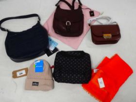 +VAT Selection of designer accessories to include Charles & Keith, Radley, White Stuff, Osprey, DKNY
