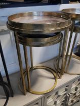 +VAT Nesting pair of circular tray top occasional tables