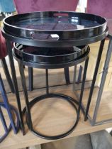 +VAT Nest of 2 circular tray top occasional tables