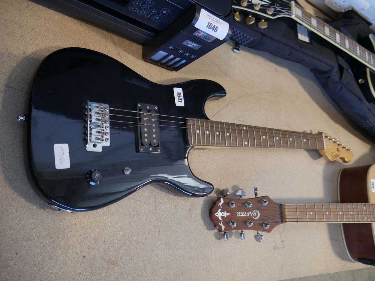 Encore electric guitar in black