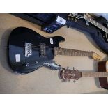 Encore electric guitar in black