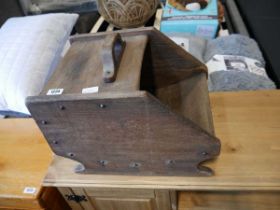 Oak coal scuttle