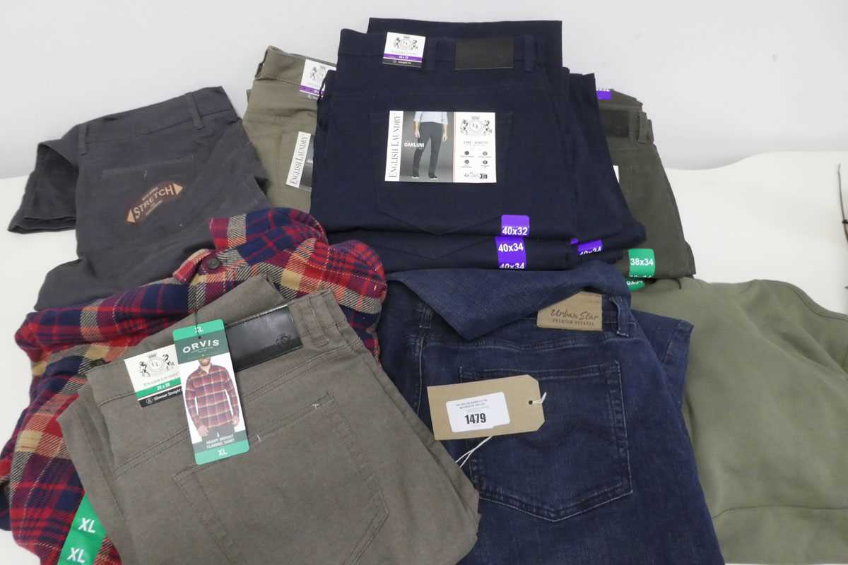 +VAT Approx. 20 Mens clothing. To include jeans, jumpers and shirts.