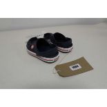 Kids Crocs in size infant 8. Colour-Navy