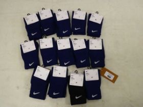 +VAT 14x Pairs of Nike Classic football cushioned dri-fit knee high socks sizes 2-5 and 5-8