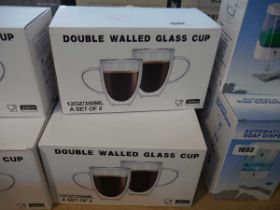 3 packs of 2 double walled thermo glasses