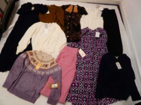 +VAT Selection of clothing to include Boden, Sea Salt Cornwall, Naayib, etc