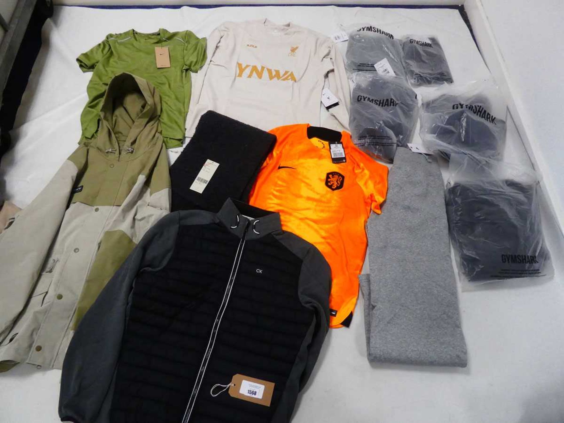 +VAT Selection of sportswear to include Gym Shark, Sweaty Betty, Calvin Klein, etc