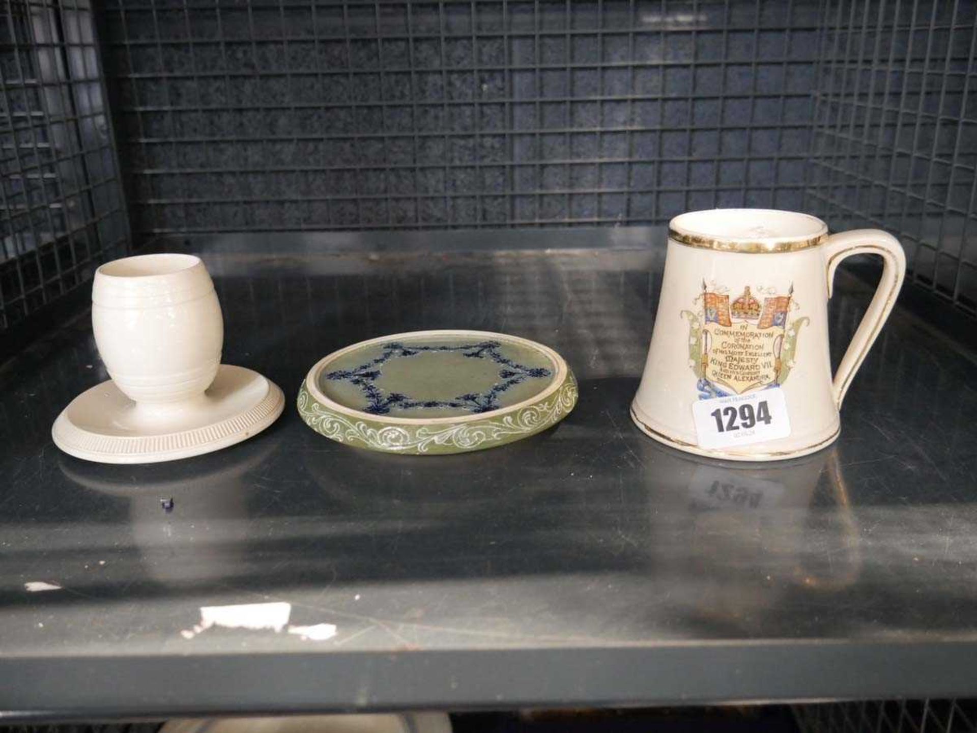 Various McIntyre, Burslem items incl. match stick holder and 2 others - Image 2 of 2