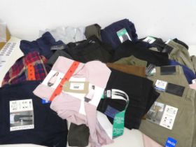 +VAT Approx. 20 items of mens and womens clothing to include trousers, t-shirts, jumpers ect.