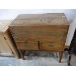 Reproduction brass inlaid camphor campaign writing chest