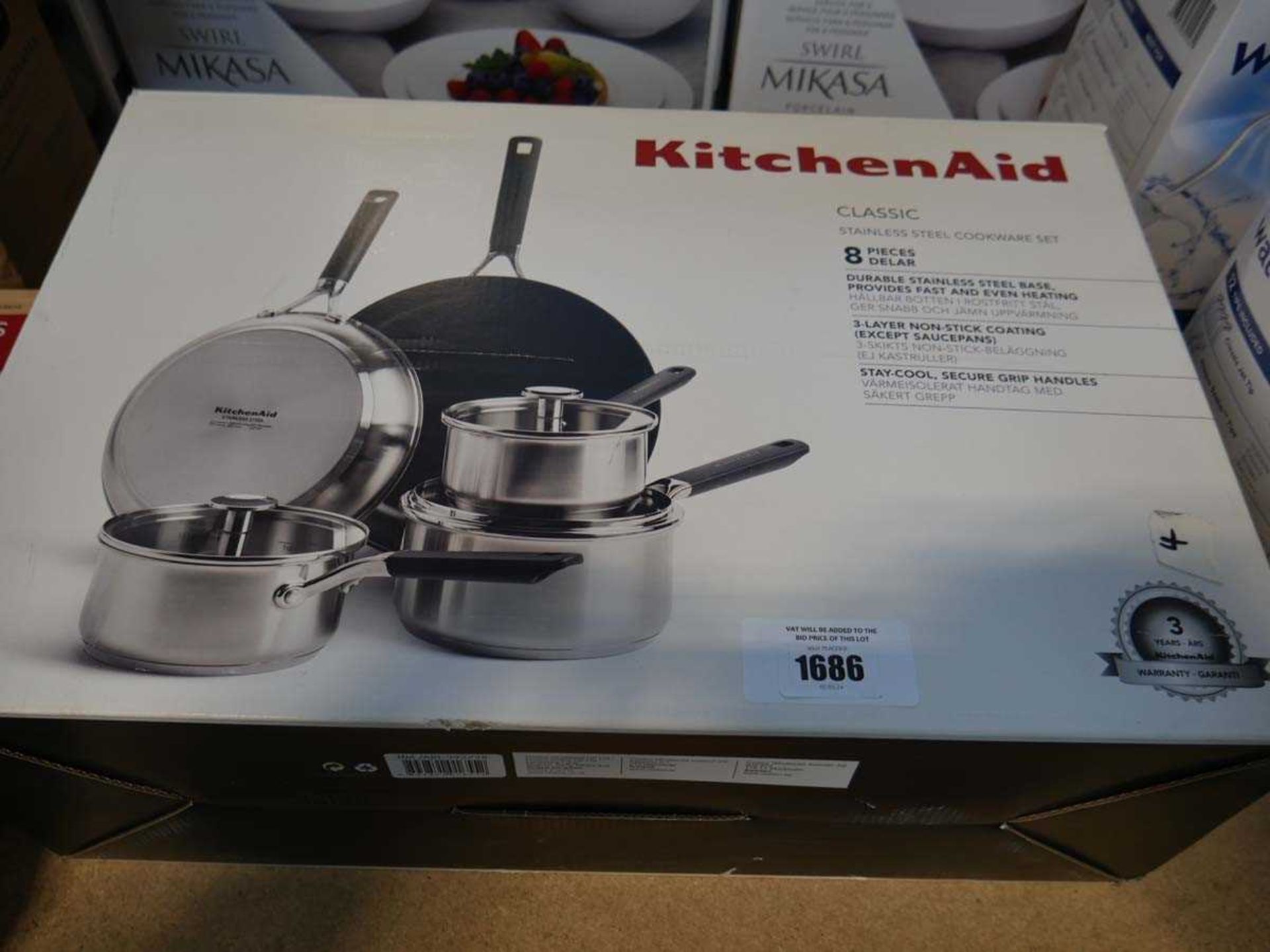 +VAT KitchenAid stainless steel cookware set
