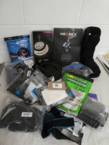 +VAT Bag of health and wellbeing products incl. knee braces, wrist supports, posture correctors,