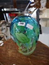 Coloured glass vase