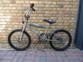 BMX bike in silver