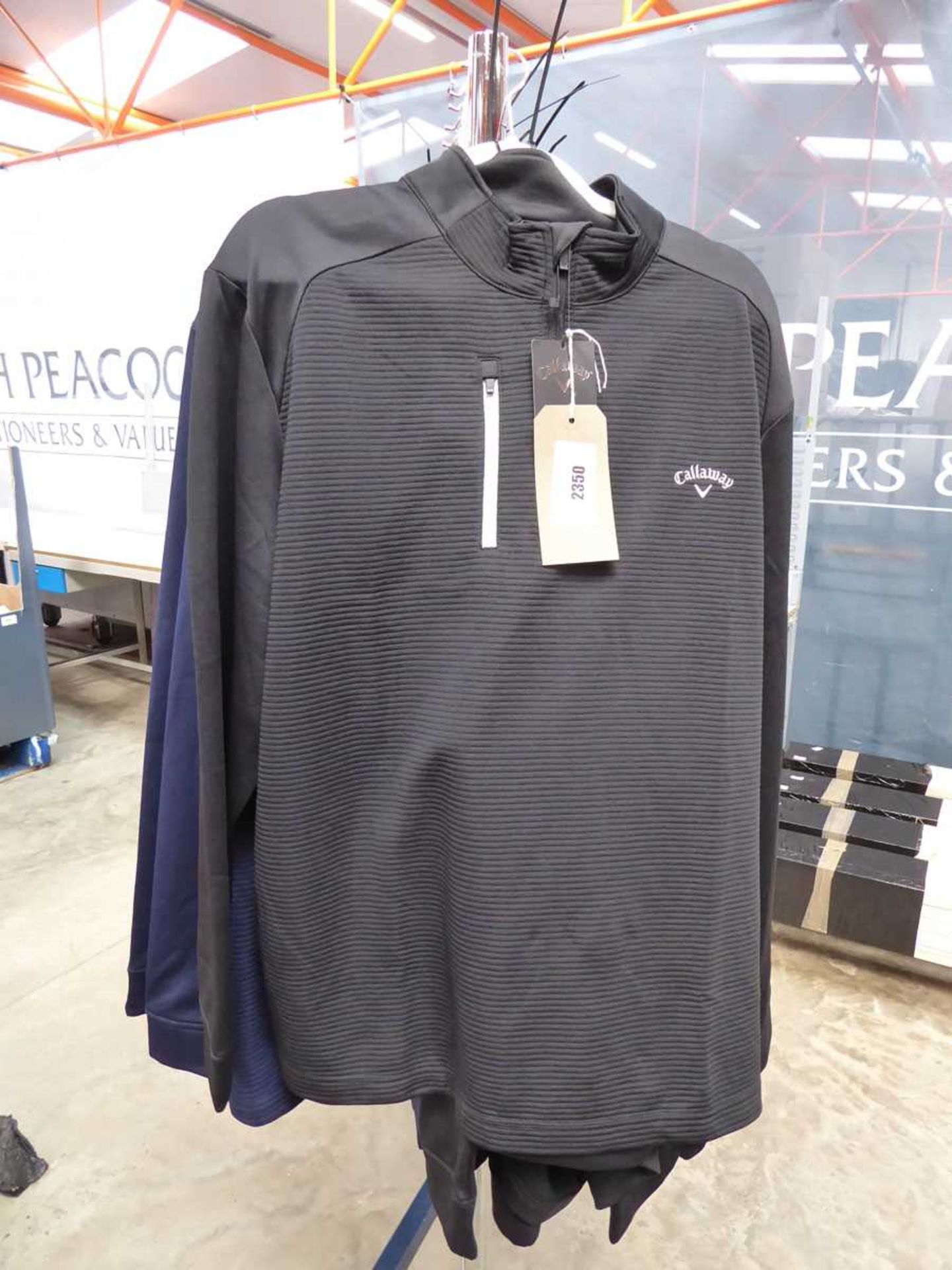 +VAT 3 Callaway 1/4 zip jumpers (all black size XL)