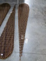 Pair of 180 x 90cm. expanding willow fan trellis panels