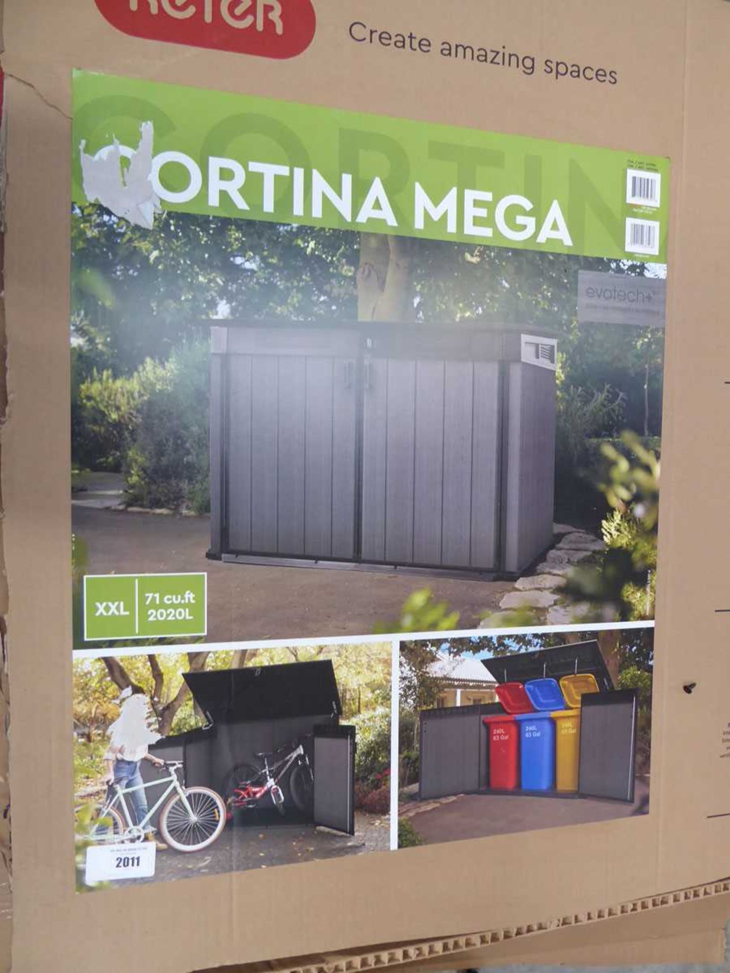 +VAT Keter Cortina Mega 2 door outdoor storage shed, boxed - Image 2 of 2