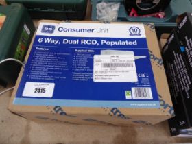 +VAT Boxed BG 6 way dual RCD metal consumer unit