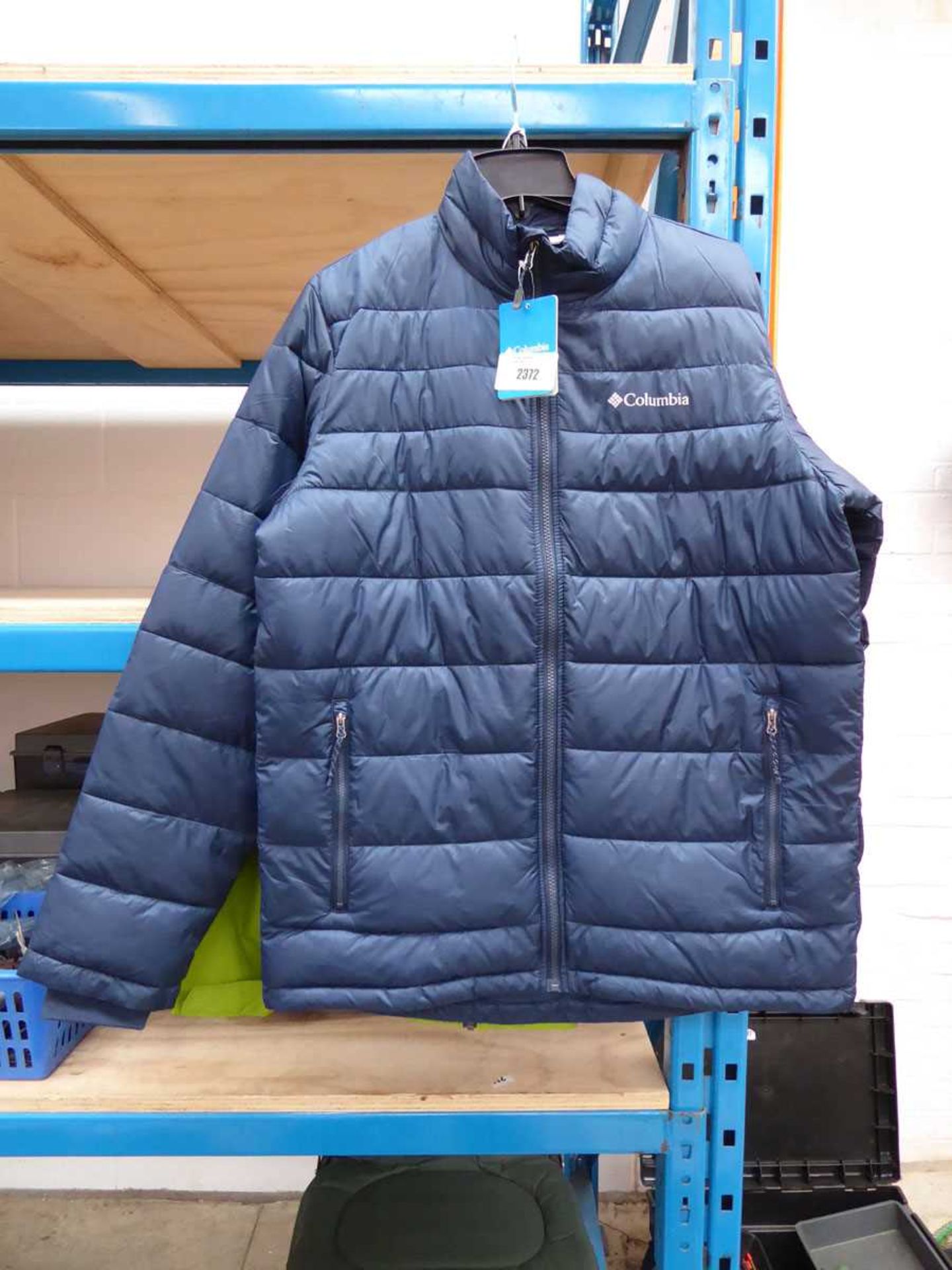 +VAT Columbia full zip navy blue puffer jacket (size M) with Columbia full zip green and blue