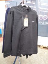 +VAT 3 Callaway 1/4 zip jumpers (all black size XL)