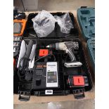 Cased Panasonic EY7960 21.6V cordless drill with 2 batteries and charger