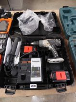 Cased Panasonic EY7960 21.6V cordless drill with 2 batteries and charger