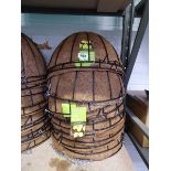 12 40cm (16") black wire baskets with integrated coco liners