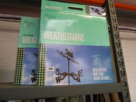 2 boxed cat and mouse weathervanes
