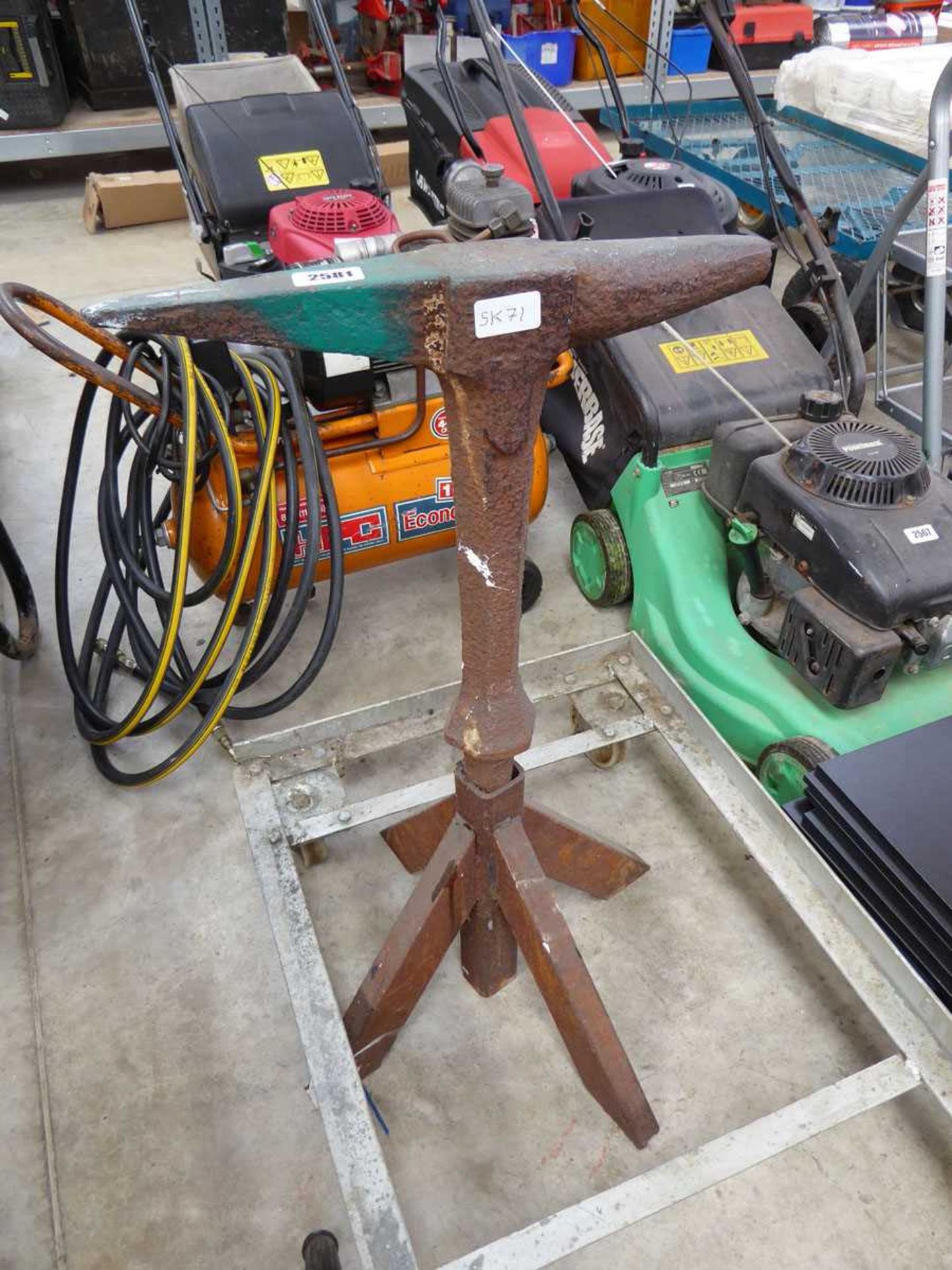 Blacksmiths anvil on stand