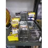 +VAT Large quantity of various style pest cages and bait