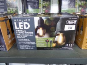 +VAT Boxed set of LED vintage garden string lights (14.6m length)