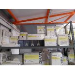 +VAT Shelf containing large qty of mixed style interior lighting