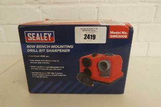 +VAT Boxed Sealey 80W bench mounted drill bit sharpener (SMS2008)
