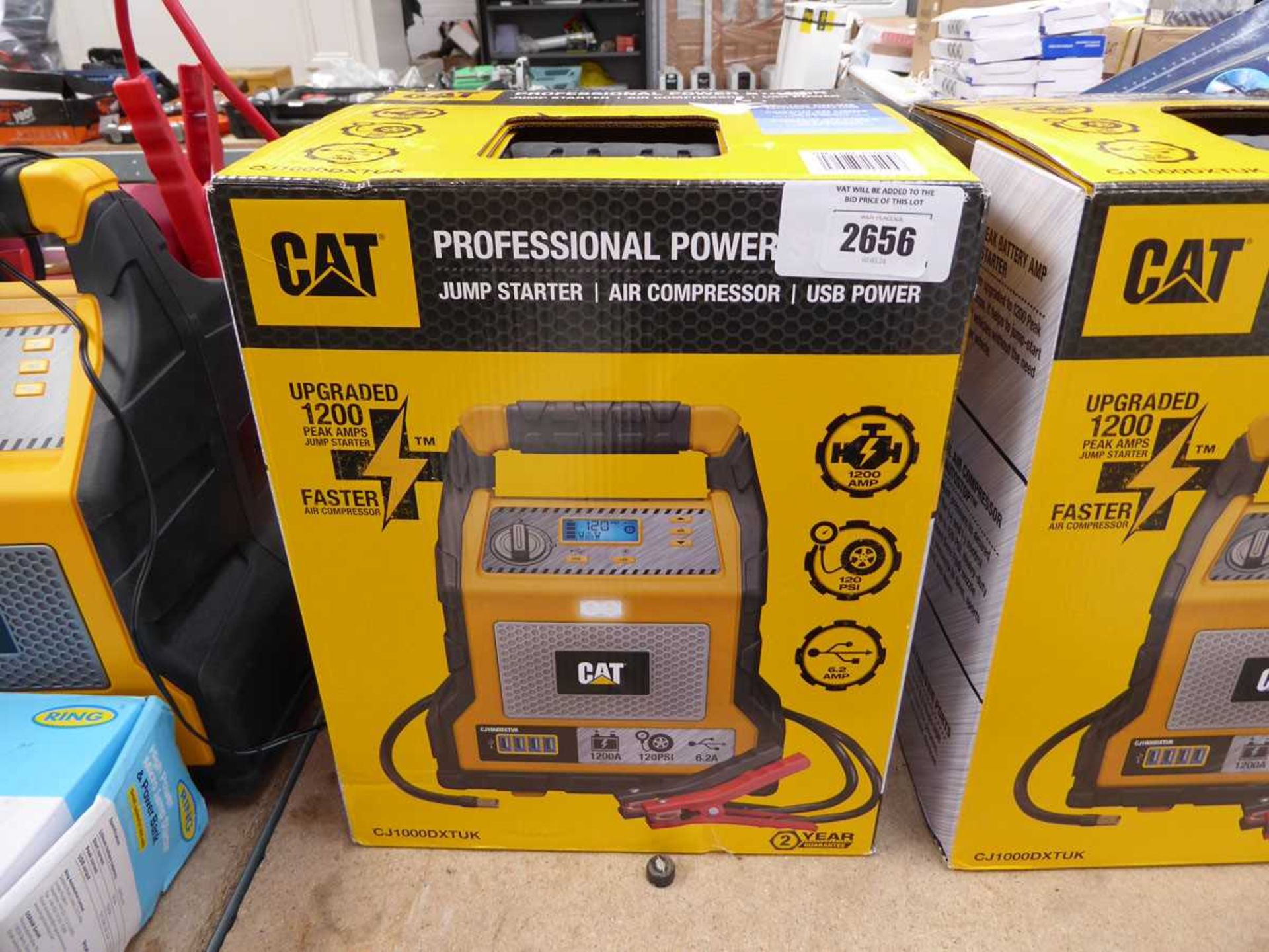 +VAT Boxed CAT professional car power station (jump starter air compressor)