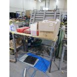 +VAT Box of safety goggles, three specialist tanks and linbin racking