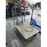 +VAT 4-wheel platform trolley and sack barrow