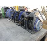 +VAT Five various single phase electric cable reels