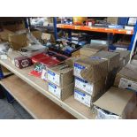 +VAT Various boxed nuts, bolts and other fixings, together with a range of red and blue plastic