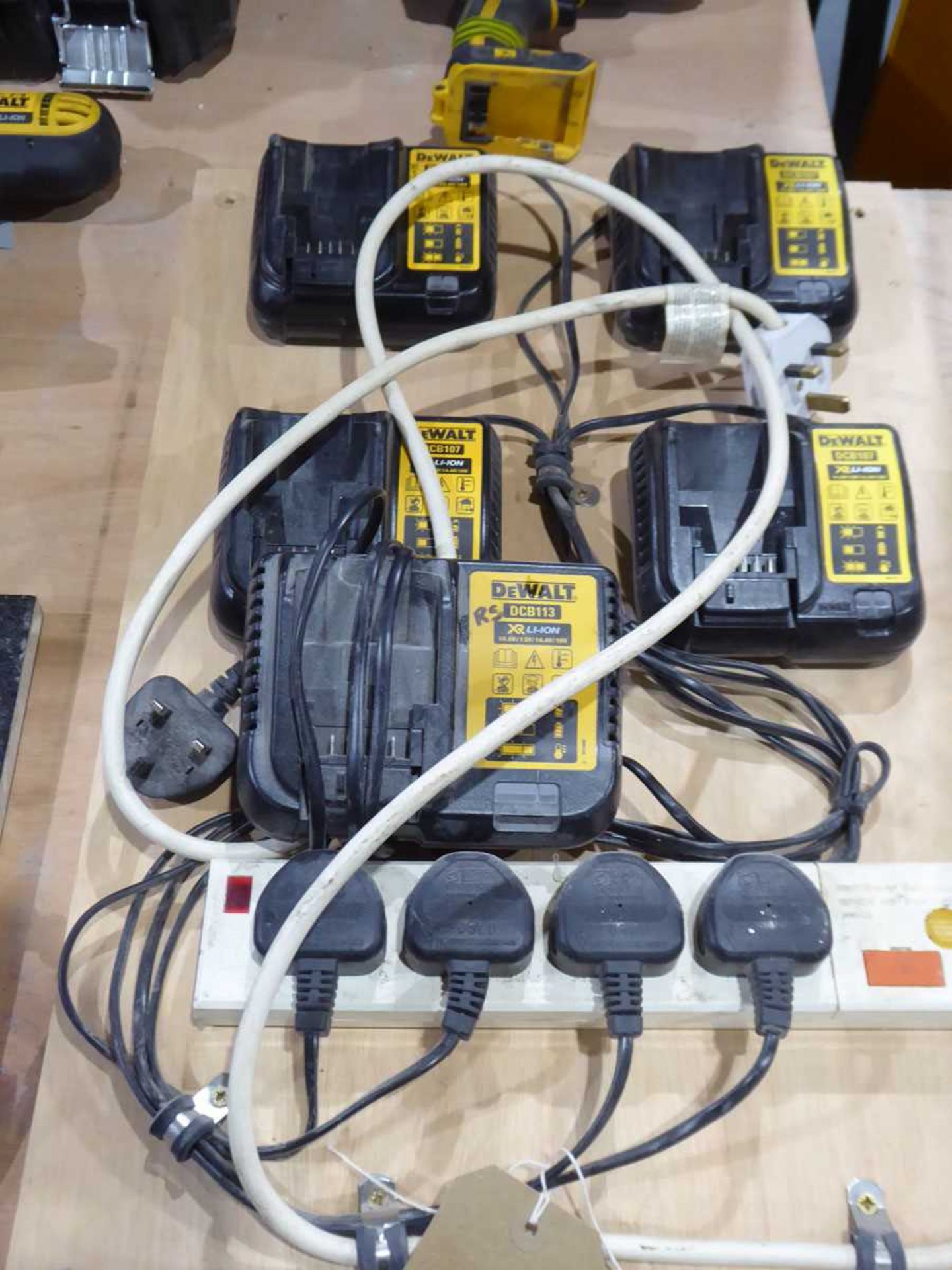 +VAT 3 x DeWalt cordless drill drivers together with 2 x cases and a re-charging station - Image 2 of 2
